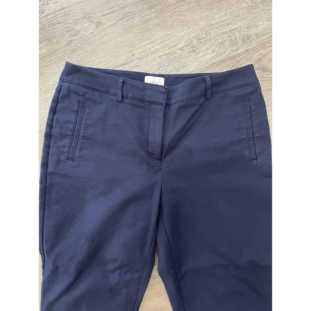 Chico's So Slimming Size 1 (Medium 8) Crop Navy Blue Dress Pants EUC - Picture 4 of 7